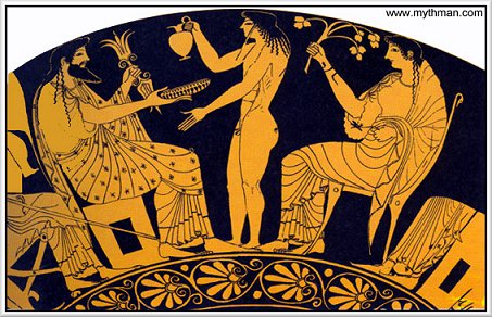 Zeus, Ganymede and Hestia